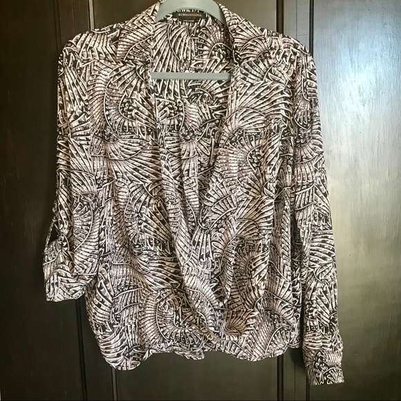 BCBG MaxAzaria wrap top. Size large. - Picture 2 of 4